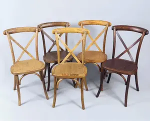מקורי עיצוב Stackable עץ Crossback כיסא