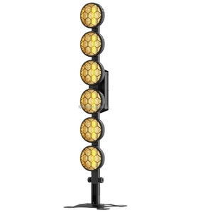 TIITEE Precio de fábrica P2 Ronda Retro Blinder Luz LED 6PCs 300W Luz estroboscópica Control de píxeles Disco Vintage Luz de escenario - Product Image 1