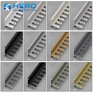 <span class=keywords><strong>Profilo</strong></span> di transizione per pavimenti <span class=keywords><strong>in</strong></span> ceramica e <span class=keywords><strong>alluminio</strong></span>, tipo Hero Metal Edge, con angolo bullnose, <span class=keywords><strong>profilo</strong></span> <span class=keywords><strong>Jolly</strong></span> Beading, per piastrelle <span class=keywords><strong>in</strong></span> gres porcellanato, a forma di arco curvo - Product Image 4