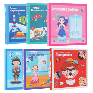 Tablero de dibujo para niños, rompecabezas magnético, tráfico, Océano, vestido, pegatina magnética, juego de rompecabezas, cambio de ropa, juego de juguete a juego - Product Image 1