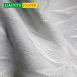 100% Polyester jakar yeni tasarım özel desen perde beyaz sırf perdeleri