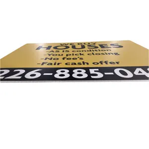 Hot selling custom outdoor weather resistant custom double sided printing yard signs with stake