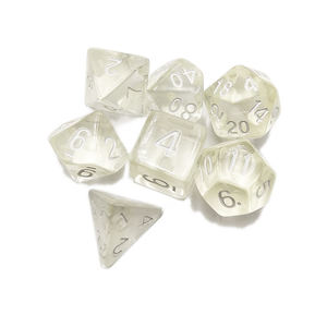 Dés en acrylique transparent DND D4, D6, D8, D10, D%, D12, <span class=keywords><strong>D20</strong></span> Ensemble de dés pour jeu - Product Image 5