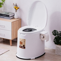 Chaise de toilette mobile pour personnes âgées et femmes enceintes, anti-odeur, portable, pour usage domestique, avec bac à vomi, pour intérieur et chevet