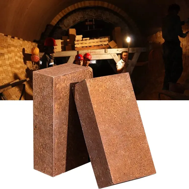 용광로 안감 용 시멘트 가마 내화 마그네시아 벽돌 제조업체 강한 저항 알칼리성 슬래그 마그네시아 화재 벽돌