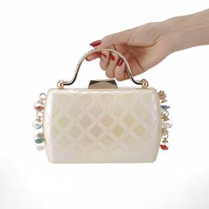 Gorgeous Quilted Casual <b>Tote</b> <b>Bag</b> for Women with <b>Zipper</b> Closure Waterproof Sparkling Beaded Handle Shiny Finish for Party Banquet - Product Image 6