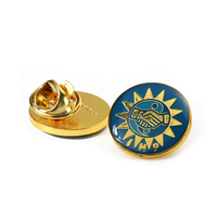 Épingles de fabricant de moules en stock, épingles de revers en résine époxy plaqué or, petites épingles rondes en métal en alliage de zinc 2d 3D pour casquettes ou costumes