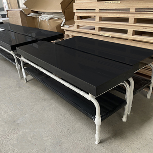 <span class=keywords><strong>8</strong></span> chỗ ngồi bàn và ghế/bar bảng với vuông cơ sở/truy cập Chiều cao bàn ăn đồ nội thất nhà màu đen tùy chỉnh hiện đại - Product Image 5