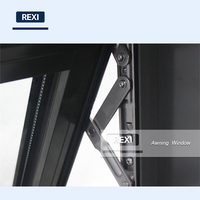 Fenêtres à auvent en aluminium, design moderne, double vitrage, verre Low-E, système de fenêtres à auvent à rupture de pont thermique, isolation thermique, insonorisation