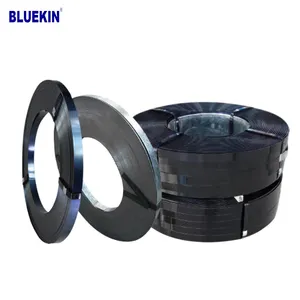 black painted packing steel strapping band Oscillated wound black waxed metal strapping