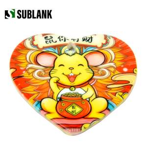 Рождественские украшения, пустой шар, дерево, подвесное украшение, сердце, сублимационный керамический орнамент-сердце - Product Image 4