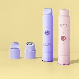 Rasoir électrique double pour le visage, le bikini et le corps, rechargeable par USB, outil d'épilation portable - Product Image 1