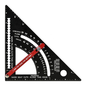 Regla triangular ajustable de aleación de aluminio, 7 pulgadas, para carpintería, cuadrados de velocidad de triángulos - Product Image 2