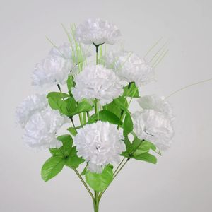 Ramo de <span class=keywords><strong>12</strong></span> Cabezas de Carnaciones Artificiales, <span class=keywords><strong>Precio</strong></span> de Fábrica, Flores Artificiales al por Mayor, Ramo de Flores de Seda Sintética para Decoración - Product Image 5