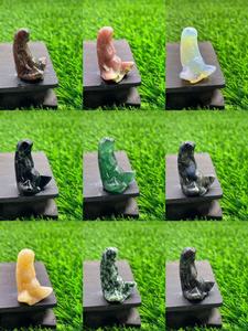 หินธรรมชาติขนาด 1.5 นิ้ว (40 มม.) หินกึ่งมีค่าสำหรับงานฝีมือ คริสตัลแกะสลัก Gaea ของขวัญคริสตัลอเมทิสต์ - Product Image 4