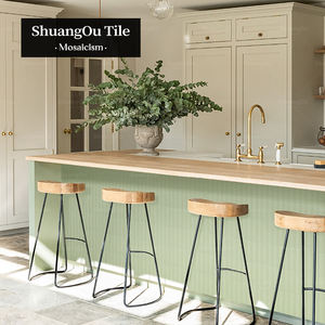 Haute qualité Village salle <span class=keywords><strong>de</strong></span> bain dosseret bande mosaïque carrelage <span class=keywords><strong>vert</strong></span> mat <span class=keywords><strong>ciment</strong></span> en forme <span class=keywords><strong>de</strong></span> croissant <span class=keywords><strong>cuisine</strong></span> mur porcelaine <span class=keywords><strong>carreaux</strong></span> <span class=keywords><strong>de</strong></span> mosaïque - Product Image 2