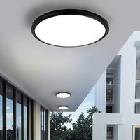 Plafonnier de cuisine ultra-mince LED Tri-Proof 90 moderne imprimé au laser 300mm IP54 lampe en plastique étanche 18W