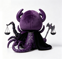 Figurine OEM personnalisée style sombre Zodiaque Scorpion en PVC et ABS avec peluche douce et moelleuse, jouet d'art de collection en boîte mystère Constellation