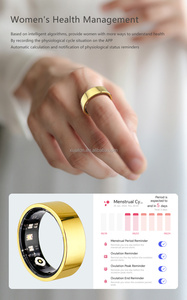 OEM 2025 Venta caliente Moda Pareja Anillos Hombres Mujeres Anillo Rastreador DE SALUD Ritmo cardíaco Oxígeno en sangre Acero inoxidable R02 Anillo inteligente - Product Image 5