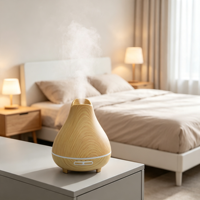 Diffuseur d'arômes à motif grain de bois, machine à huiles essentielles ultrasonique, diffuseur de parfum, lumière LED nocturne, humidificateur d'aromathérapie domestique