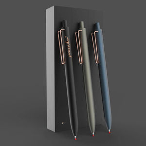 Bolígrafo publicitario negro personalizado de alta calidad, estilo deportivo, 0,5mm, papelería de oficina de negocios, logotipo imprimible de plástico - Product Image 1