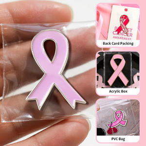 Розовая лента на лацкан на заказ, металлические значки для повышения осведомленности о раке груди, поддержка и надежда, благотворительные мероприятия, октябрьские кампании, ODM, оптовая продажа - Product Image 6