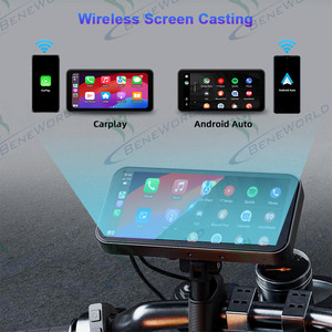 6,25 pulgadas 4G/GPS/TPMS/WiFi Android 14 Monitor inalámbrico Carplay motocicleta Control de voz automático música llamadas telefónicas Cámara Airplay - Product Image 5