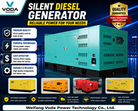 Générateur diesel sans carburant Cummins Weichai 100 kW 120 kW 200 kW 250 kVA, refroidi par eau, portable, avec ATS
