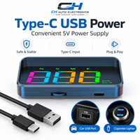 Layar HUD Warna Dual-Mode GPS+Beidou 10Hz, Alarm Kecepatan Berlebih 3 Tahap, Speedometer Plug & Play Tipe-C untuk Semua Kendaraan