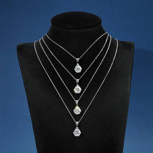 Collar con Colgante de Plata S925 y Moissanita al por Mayor de Fábrica, Joyería para Mujer - Product Image 4