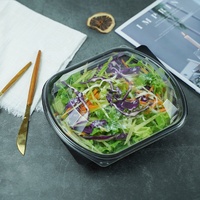 Microgolfbestendige wegwerpverpakkingen voor afhaalmaaltijden, groothandel, rechthoekige plastic saladeboxen, fruit- en vleescontainers