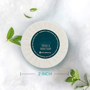 Savon d'hôtel du fabricant avec logo personnalisé sur papier kraft, mini savon jetable - Product Image 3