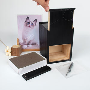 Urne en bois pour animaux de compagnie crémation cendres souvenir <span class=keywords><strong>chien</strong></span> chat animal urne en bois urne pour animaux de compagnie avec mousse <span class=keywords><strong>argile</strong></span> pour <span class=keywords><strong>empreinte</strong></span> fournisseur funéraire pour animaux de compagnie - Product Image 5