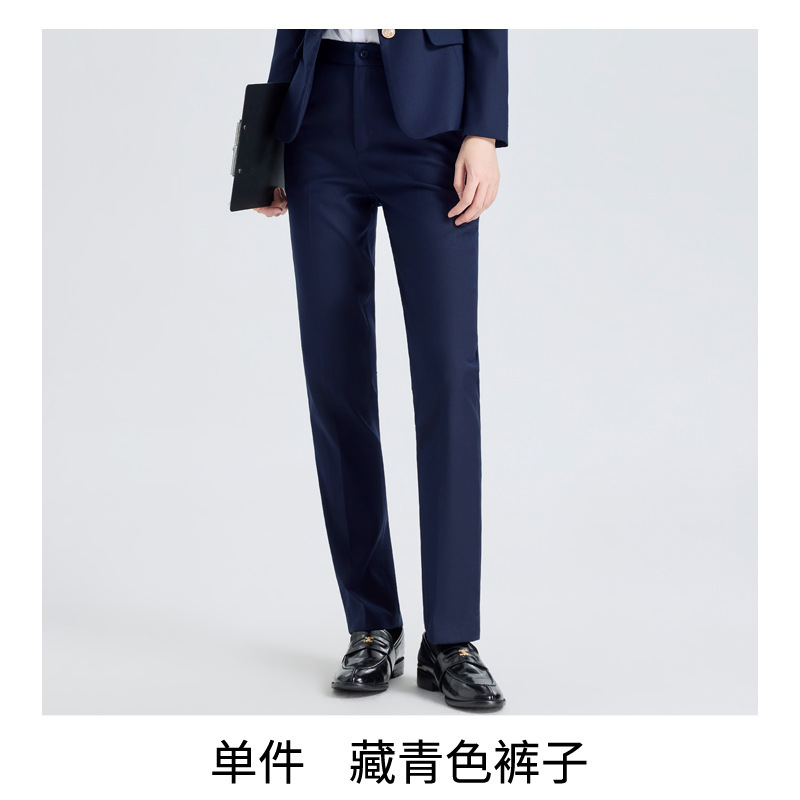 Navy blue trousers