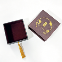Boîte cadeau rigide personnalisée en feuille d'or avec manchon et structure coulissante pour bijoux, cosmétiques et emballages de détail haut de gamme