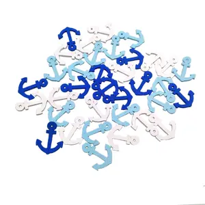 Leme de ancoragem de madeira clássico azul para barco, 25 mm, decoração DIY, recortes e fatias de madeira, atacado de fábrica