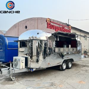 Restaurant mobile en acier inoxydable, kiosque de restauration rapide, camion de nourriture, remorque avec cuisine complète, chariot à glaces et à hot-dogs - Product Image 4