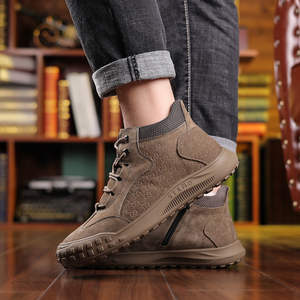 Zapatos deportivos de invierno 2025 para hombre, cálidos, de felpa, de algodón grueso, antideslizantes, para trabajo, protección laboral, estilo moderno, con malla. - Product Image 4