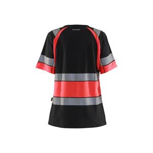 BLAKLADER - 341010309955XS T-shirt haute visibilité pour femme Noir/Rouge-EAN 7330509856703 HI-VIS WORKWEAR - Product Image 2
