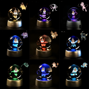 Venta Caliente, Lámpara de Bola de Cristal de 5/7 cm, Pokemo <span class=keywords><strong>GoPlus</strong></span>, Bola de Cristal 3D, Bola de Cristal LED, Juguetes de Cristal, Regalos de Cumpleaños Personalizados, Bolas DIY - Product Image 6