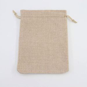 Wholesale Eco-Friendly Fabric Drawstring Pouches Sewn Hemp Cord Customizable Logo Foldable Double for Storage Packing <b>Bags</b> - Product Image 4