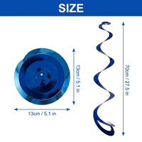Xieli Vietnam 20 pièces Guirlandes en spirale en PVC de qualité supérieure, durables, pour décorations suspendues de fête d'anniversaire