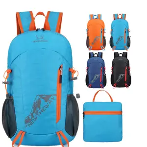 पॉलिएस्टर कपड़े के लिए निजी लेबल आउटडोर यात्रा बैग हर रोज हल्के फैशन लंबी पैदल यात्रा पोर्टेबल foldable बैग बैग