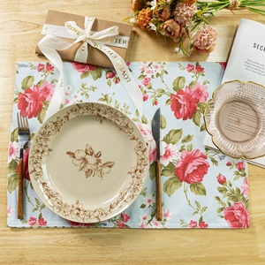 Luxury Double Sided Polyester Placemat Wrinkle Free Printed Table Mats For Trade Show Exhibition And Corporate Event - Product Image 1