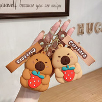 Multiple Capybara Rongeur Capybara Pvc Pendentif SIlicone Écouteur Sac Capybara Coin Keychain Cute Change Keychain