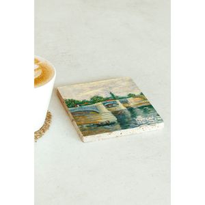 Juego de Posavasos de Piedra de la Serie Vincent Van Gogh, Diseño Cuadrado de 2 Piezas para Regalo Empresarial o Promocional - Product Image 2