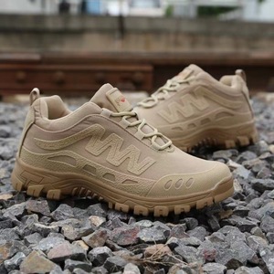 Hiking Shoes Men Low <b>Top</b> Breathable Outdoor Non Slip <b>Walking</b> Training Shoes Solid Color Mid Heel Casual Adventure Footwear - Product Image 1