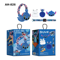 Casque sans fil pour enfants, casque Bluetooth mignon à motif de dessin animé, avec strass, son stéréo, casque pliable