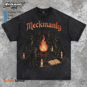 เสื้อยืดโอเวอร์ไซส์สีดำพิมพ์ลายถ้วยรางวัลสำหรับผู้ชาย แบรนด์ Meckmanly แขนสั้น คอกลม ผ้าฝ้ายถัก 100% ระบายอากาศได้ดี เป็นมิตรกับสิ่งแวดล้อม น้ำหนัก 300 กรัม - Product Image 6