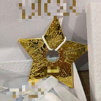 Pendentif Pentagramme Métallique Multi-Styles - Bicolore Or et Argent, Accessoire Cadeau, Peut Être Associé à un Coffret Cadeau - Vente en Gros
